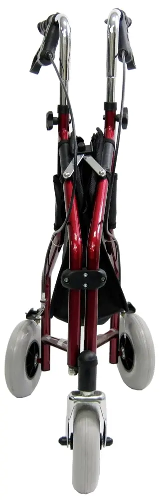 Karman-K-129 -  3 Wheel Rollator with Large 8" Casters , Aluminum, 13lbs - Blue/Burgundy