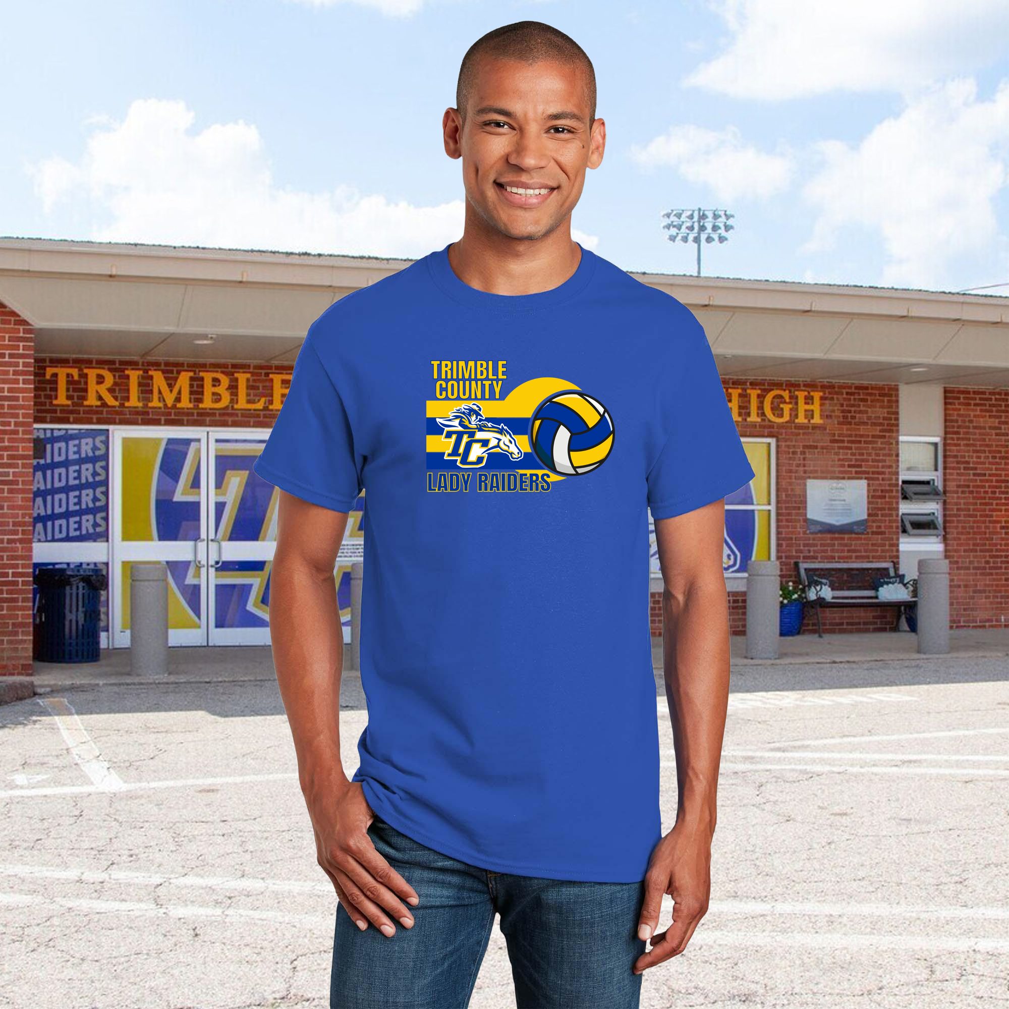 Men's Trimble County Lady Raiders Volleyball T-Shirt
