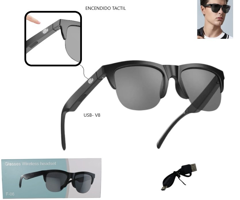 LENTES DE SOL CON AURICULAR TACTIL