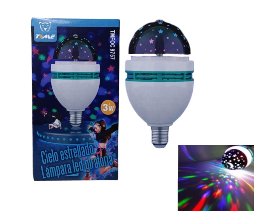 LAMPARA LED GIRATORIA CIELO ESTRELLADO