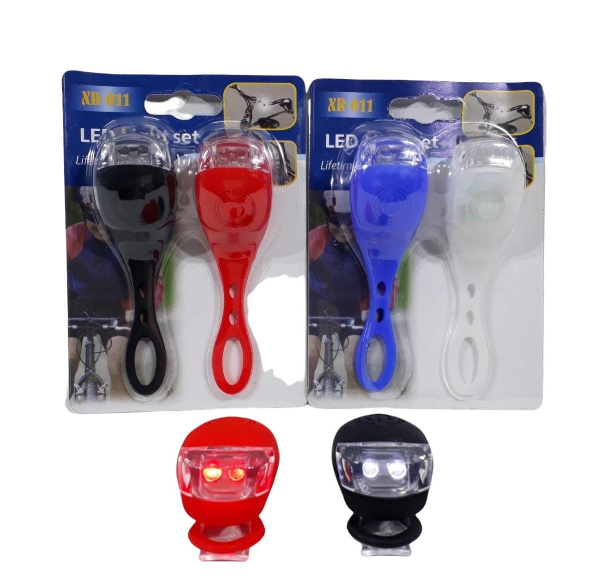SET DE LUCES LED PARA BICICLETA A PILA