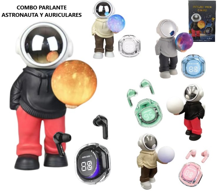Combo Astronauta Parlante y Auriculares