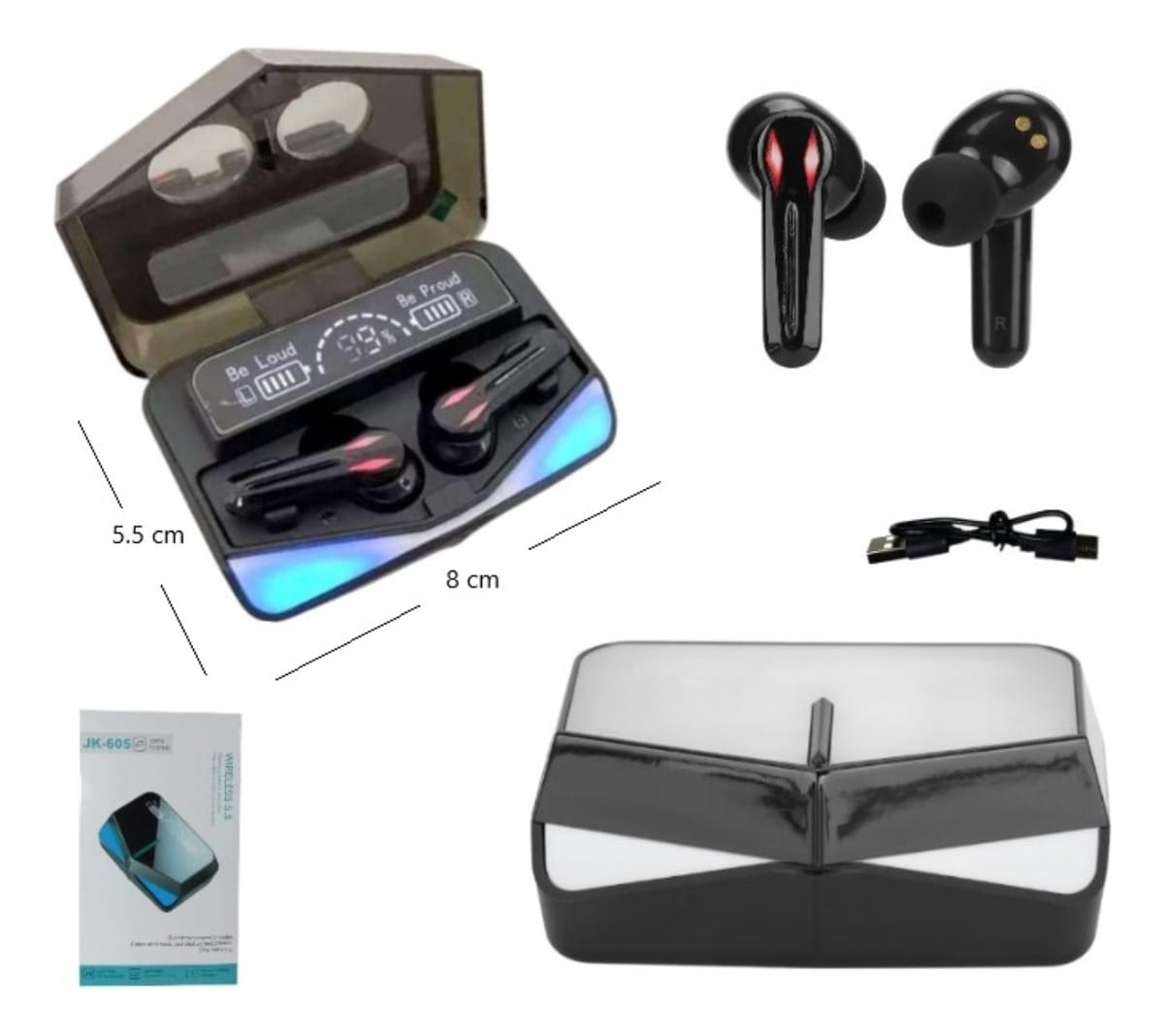 Auriculares inalámbricos con estuche de carga