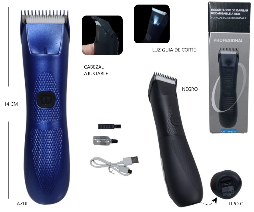 CORTA PELO RECARGABLE+LINTERNA