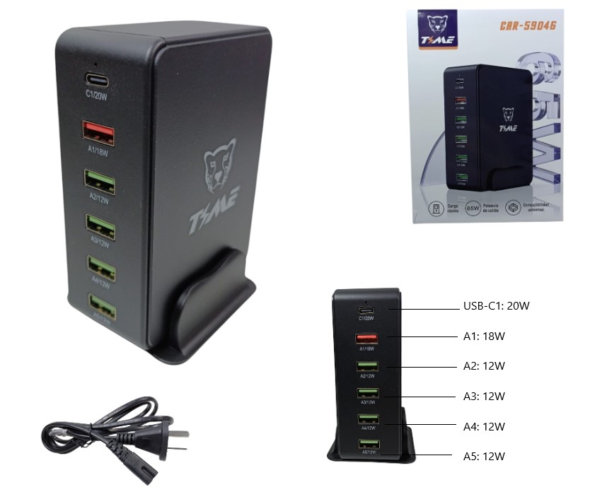 FUENTE DE ALIMENTACION 65W TIPOC/USB