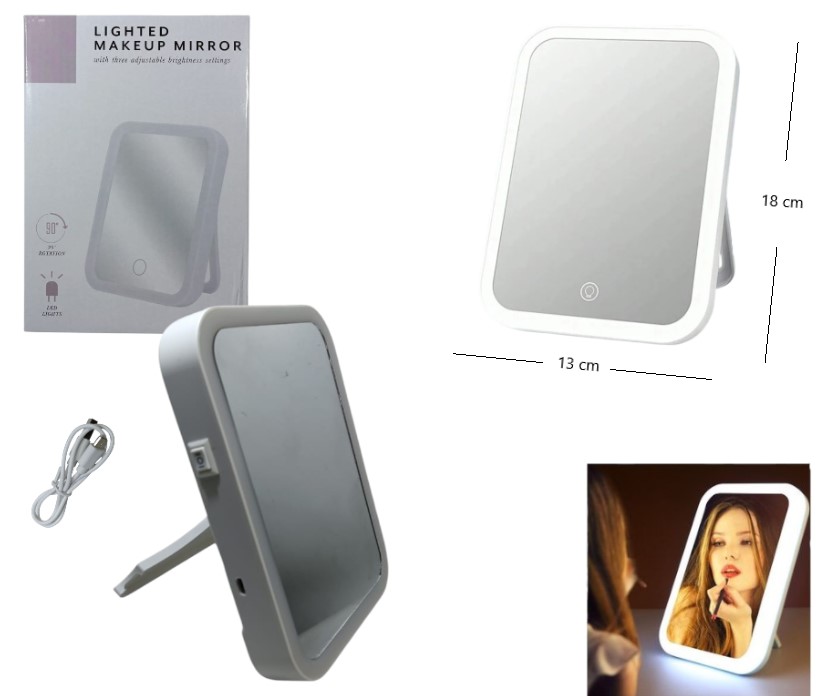 ESPEJO LED CON LUZ USB