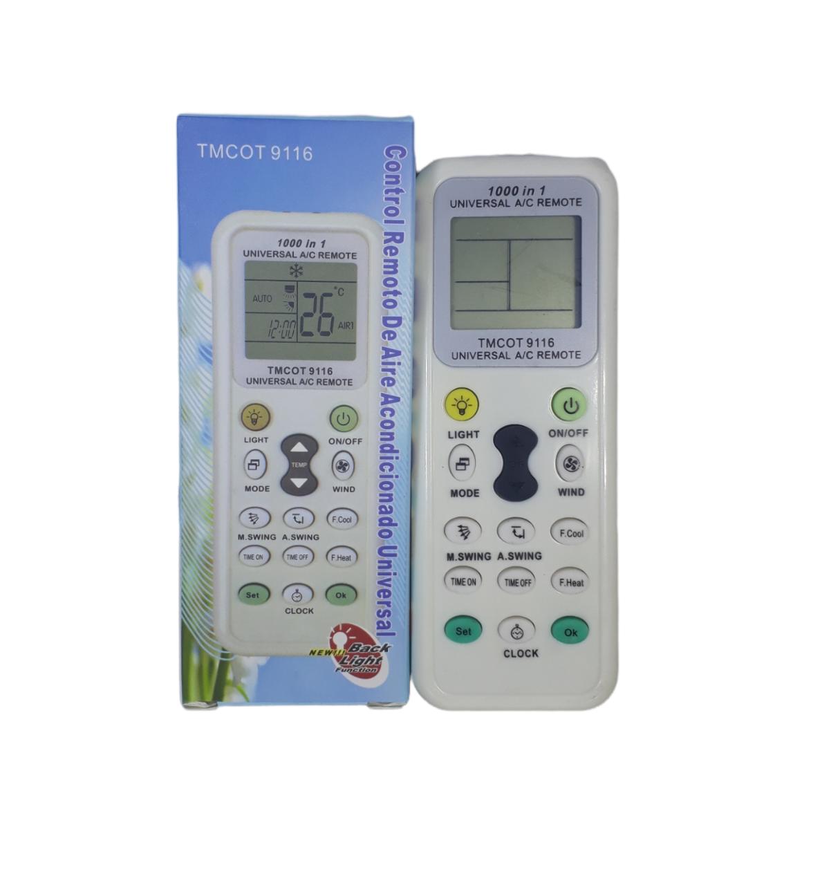 CONTROL REMOTO UNIVERSAL PARA AIRE ACONDICIONADO