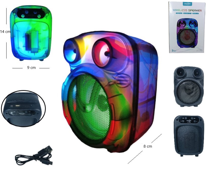 PARLANTE BT CON LUZ 3PLG
