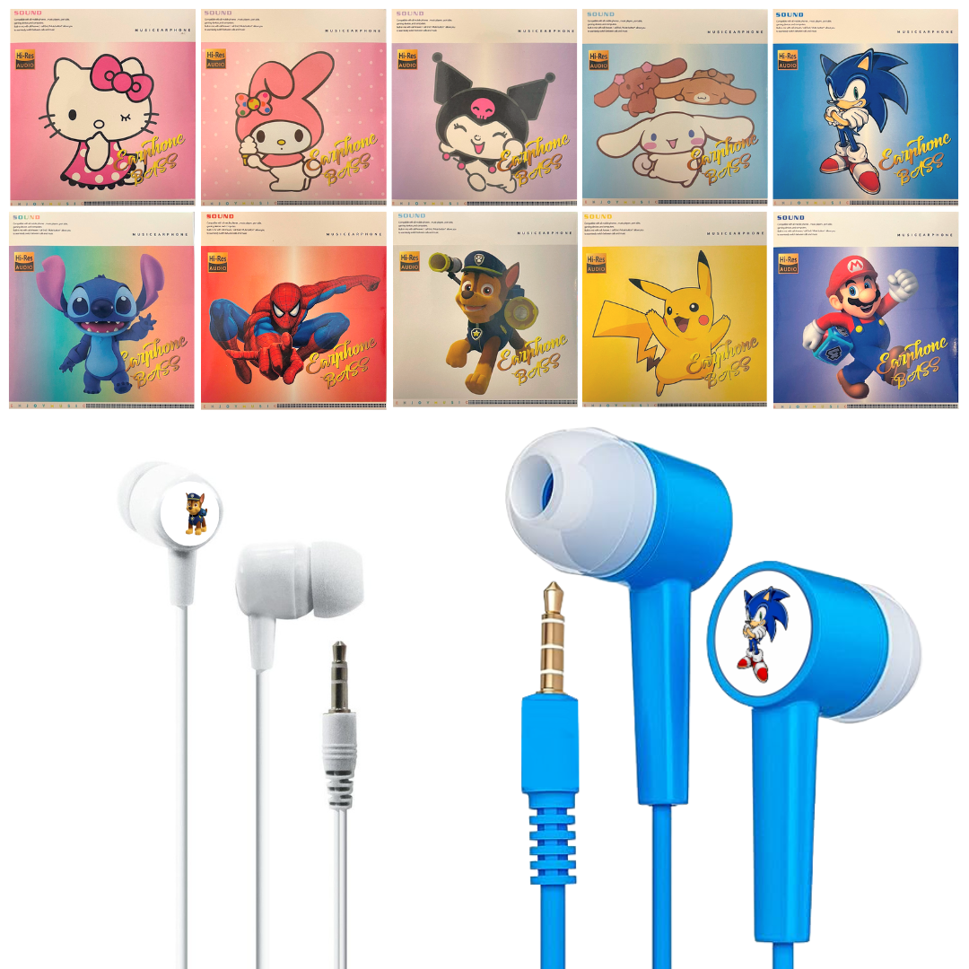 AURICULARES DE PERSONAJES VARIOS