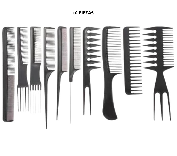 COMBO KIT DE PEINES 10 PCS