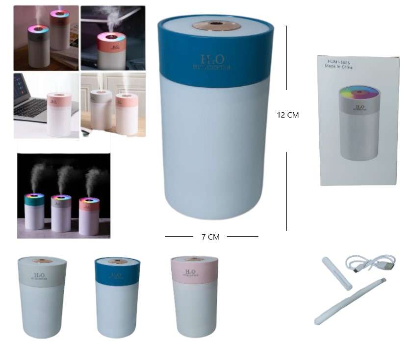 HUMIFICADOR PORTATIL CON LUZ LED