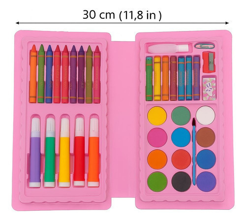 KIT ESCOLAR INFANTIL 42 PIEZAS MARCADORES ACUARELAS CRAYONES