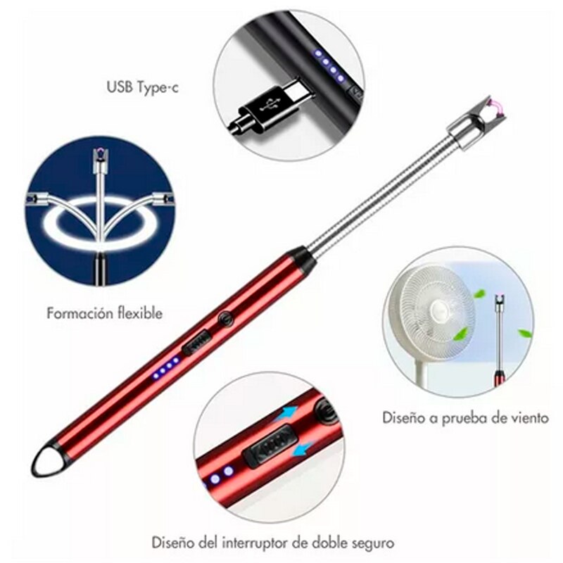 ENCENDEDOR RECARGABLE USB