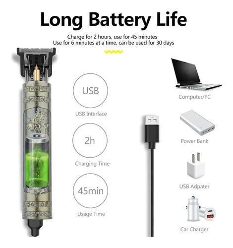 CORTA PELO T9 PROFESIONAL BARBERO METAL