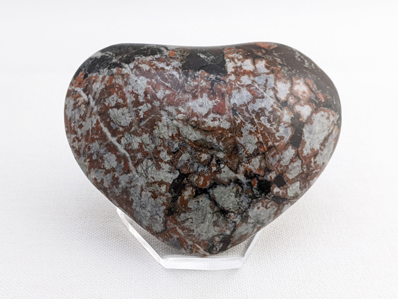 【国産銘石】岐阜県根尾谷産菊花石　不規則な研磨 にぎり石　NG003_154g