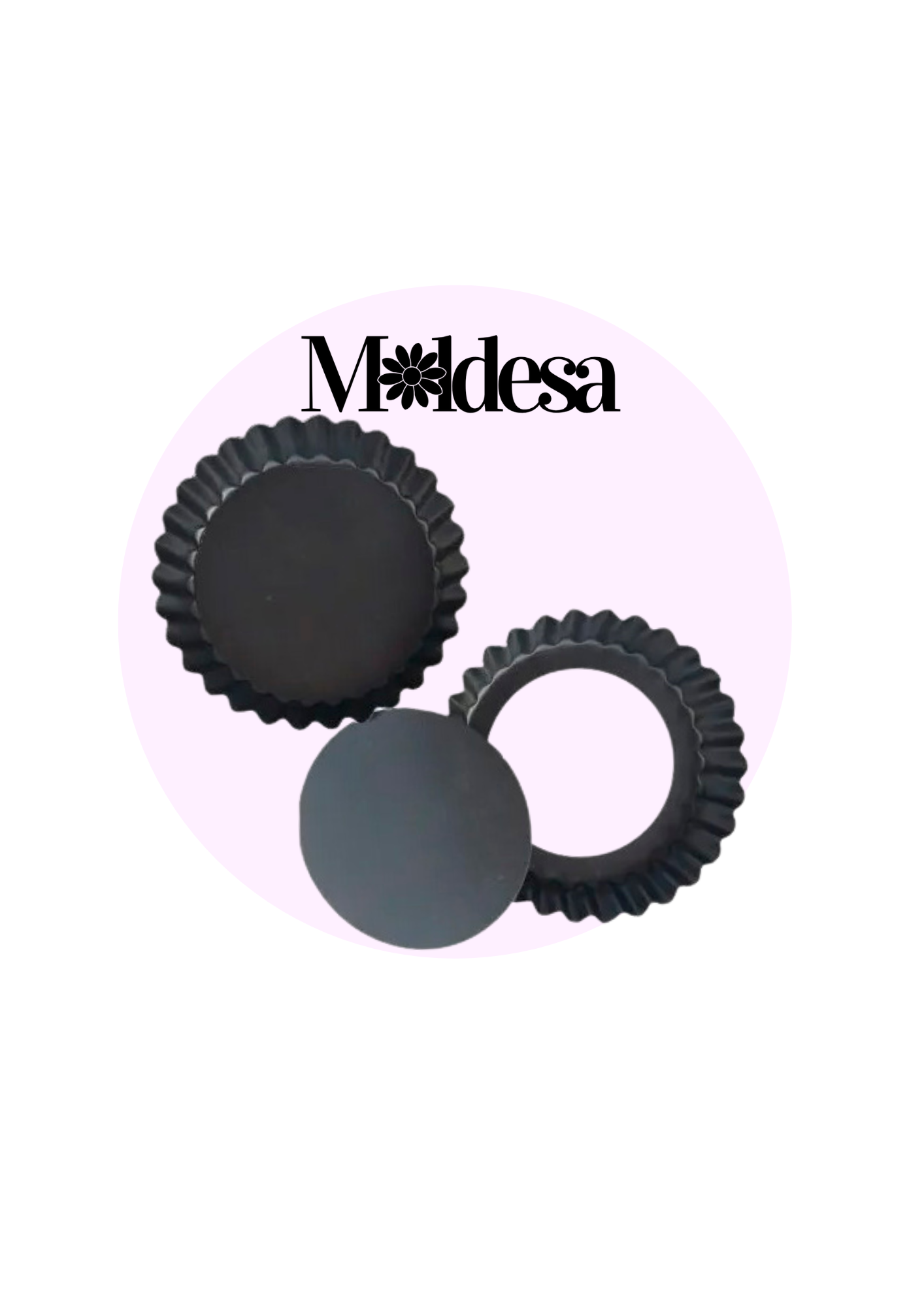 Molde de mini tartaleta desmontable antiadherente de 10 cm