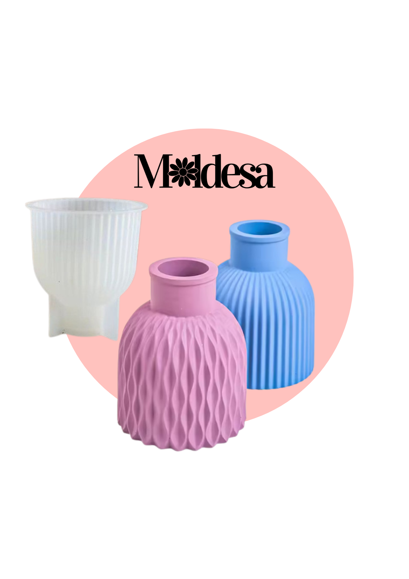 Molde silicona florerito rayado