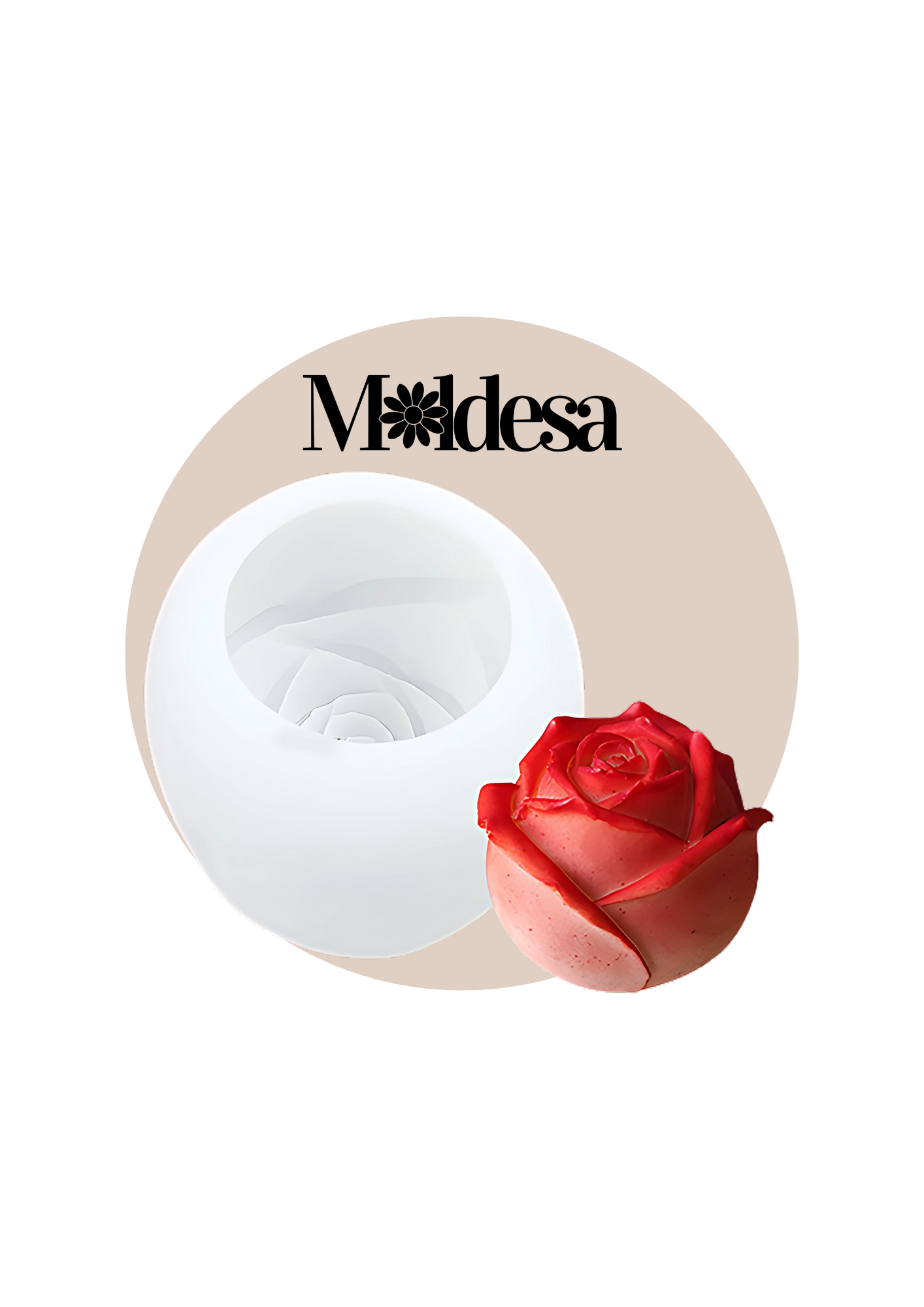Molde de silicona pimpollo de rosa