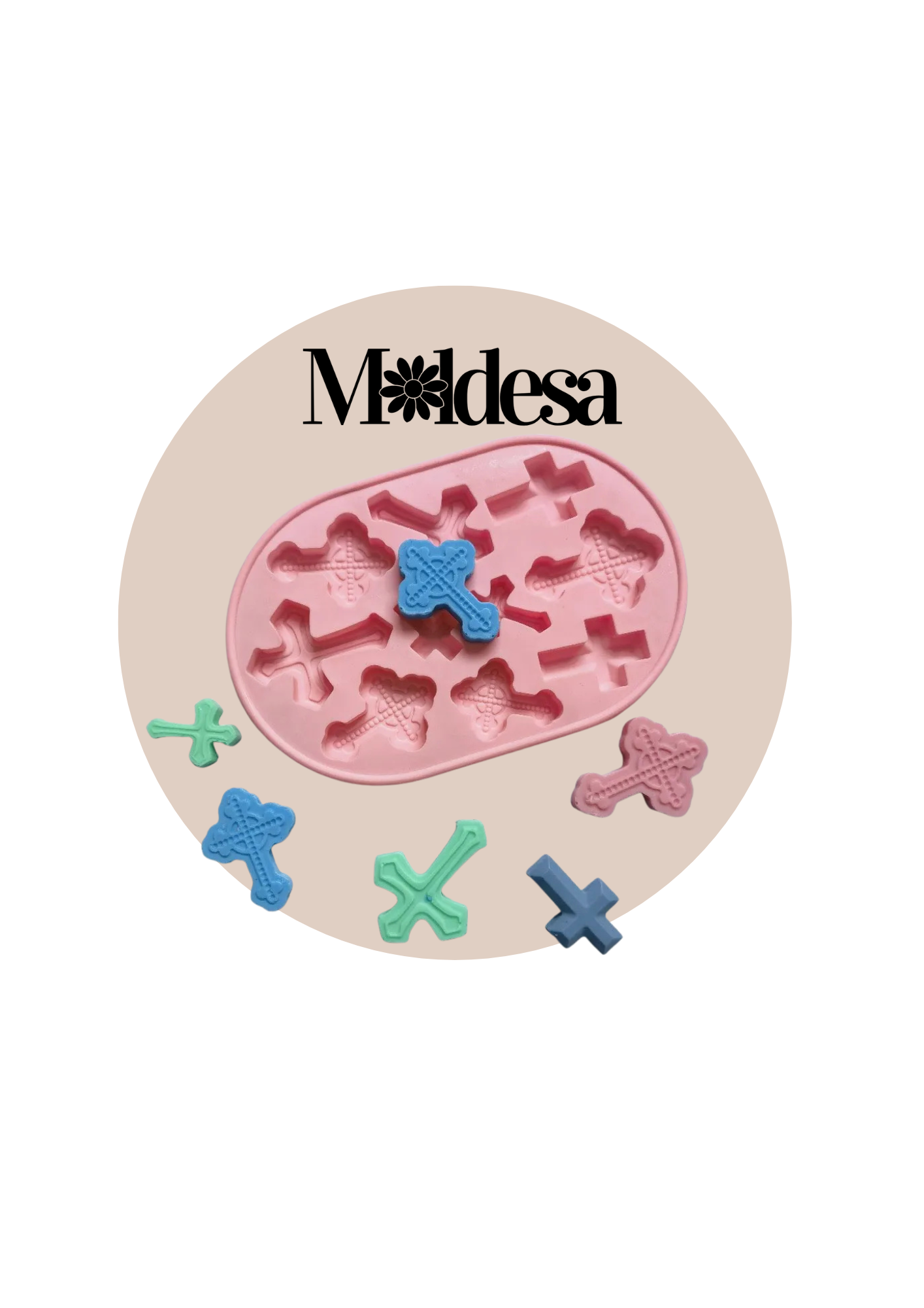 Molde de silicona de 10 cruces