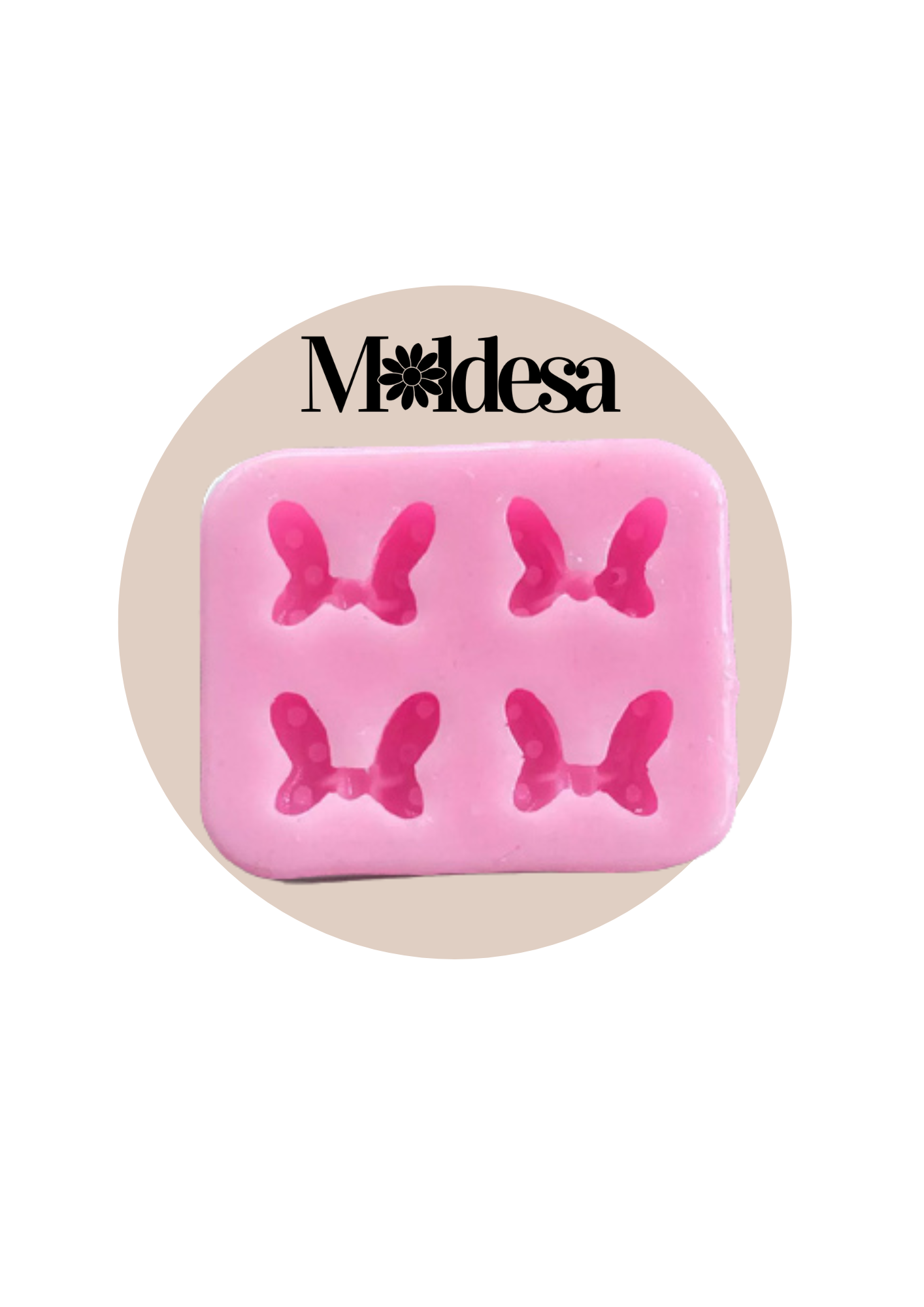 Molde de silicona de 4 mini moños