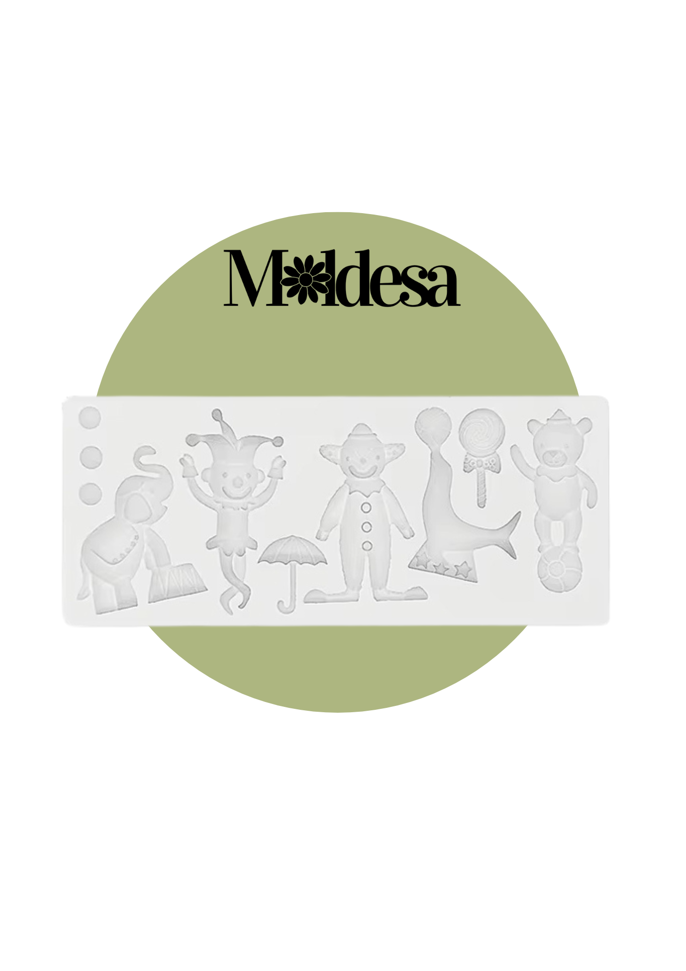 Molde de silicona temático de circo