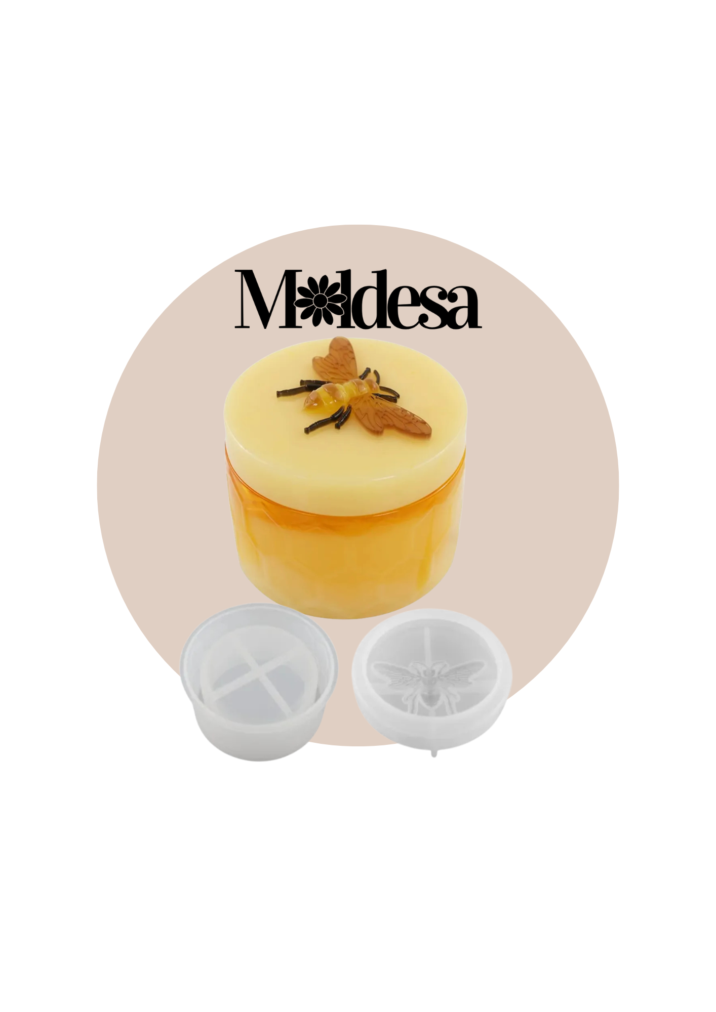 Molde para resina con diseño de abeja
