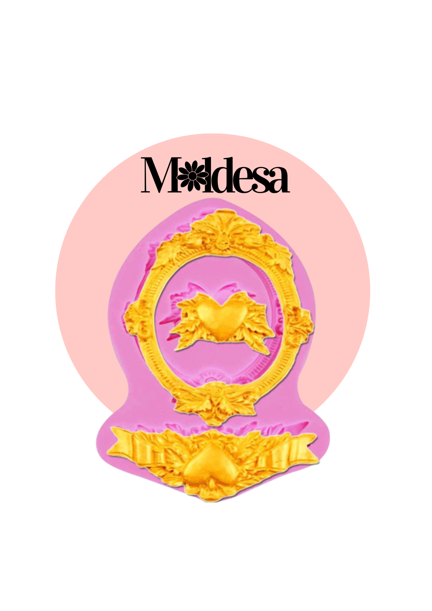 Molde de silicona de marco de espejo victoriano