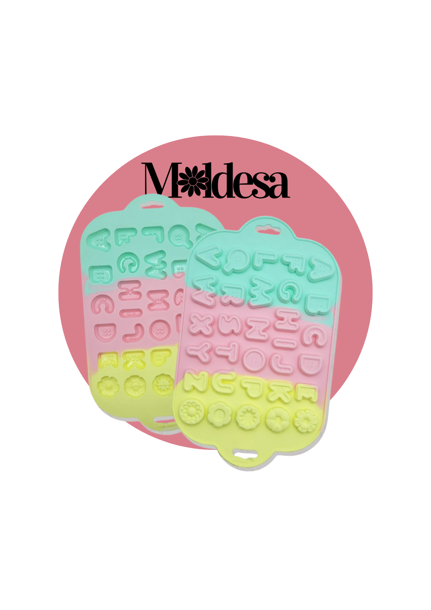 Moldes de silicona para letras y figuras