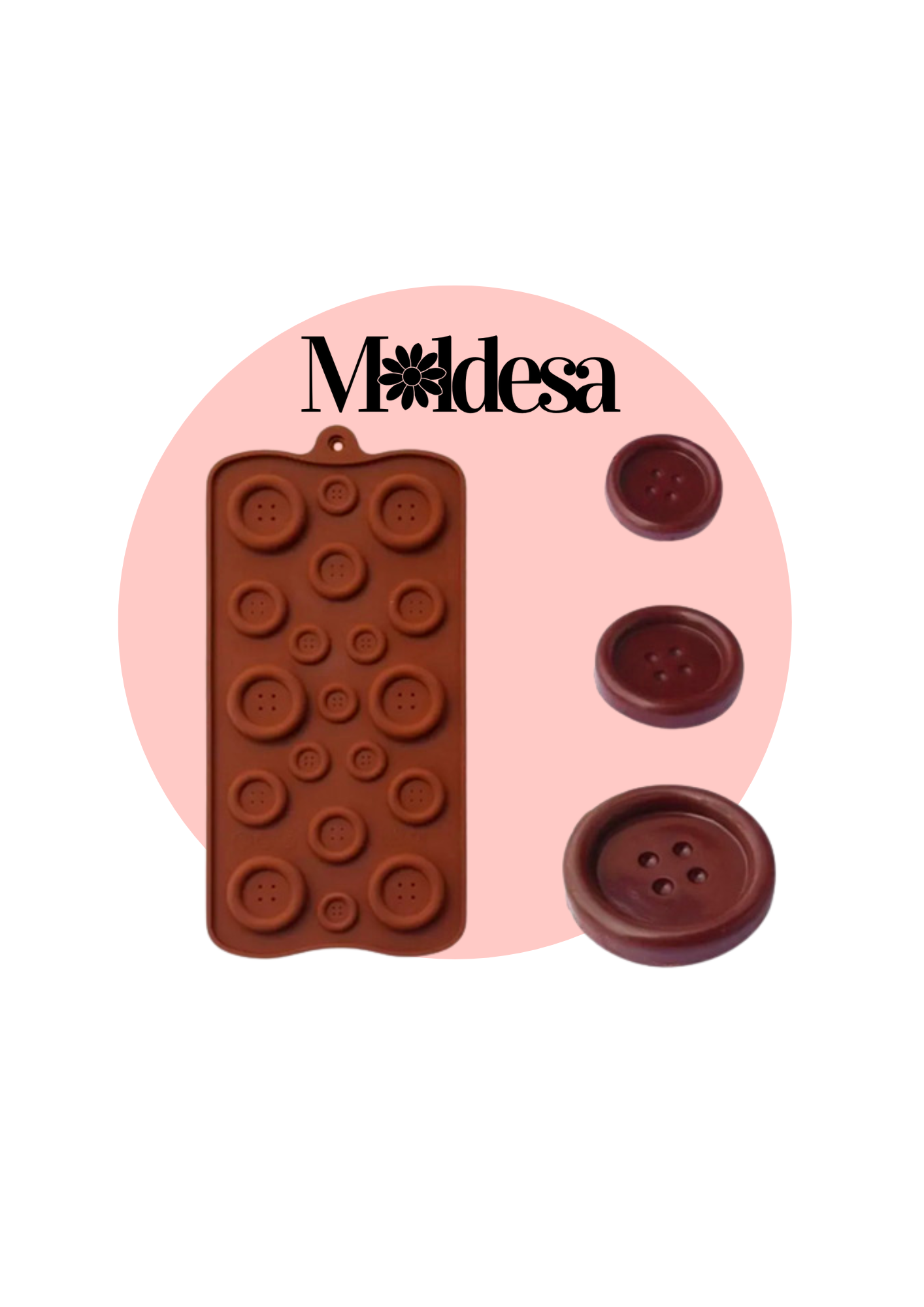 Molde de silicona para botones