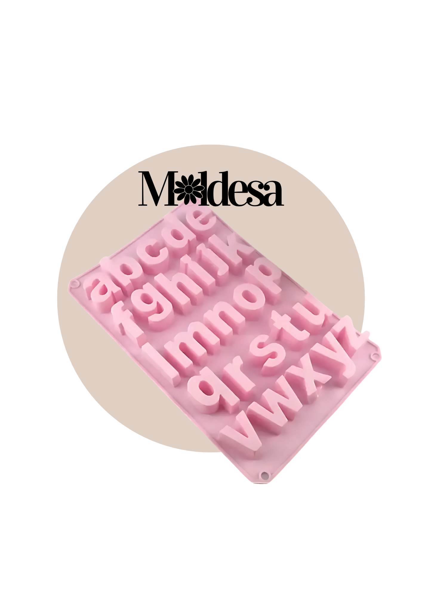 Molde de silicona abecedario minúscula grande