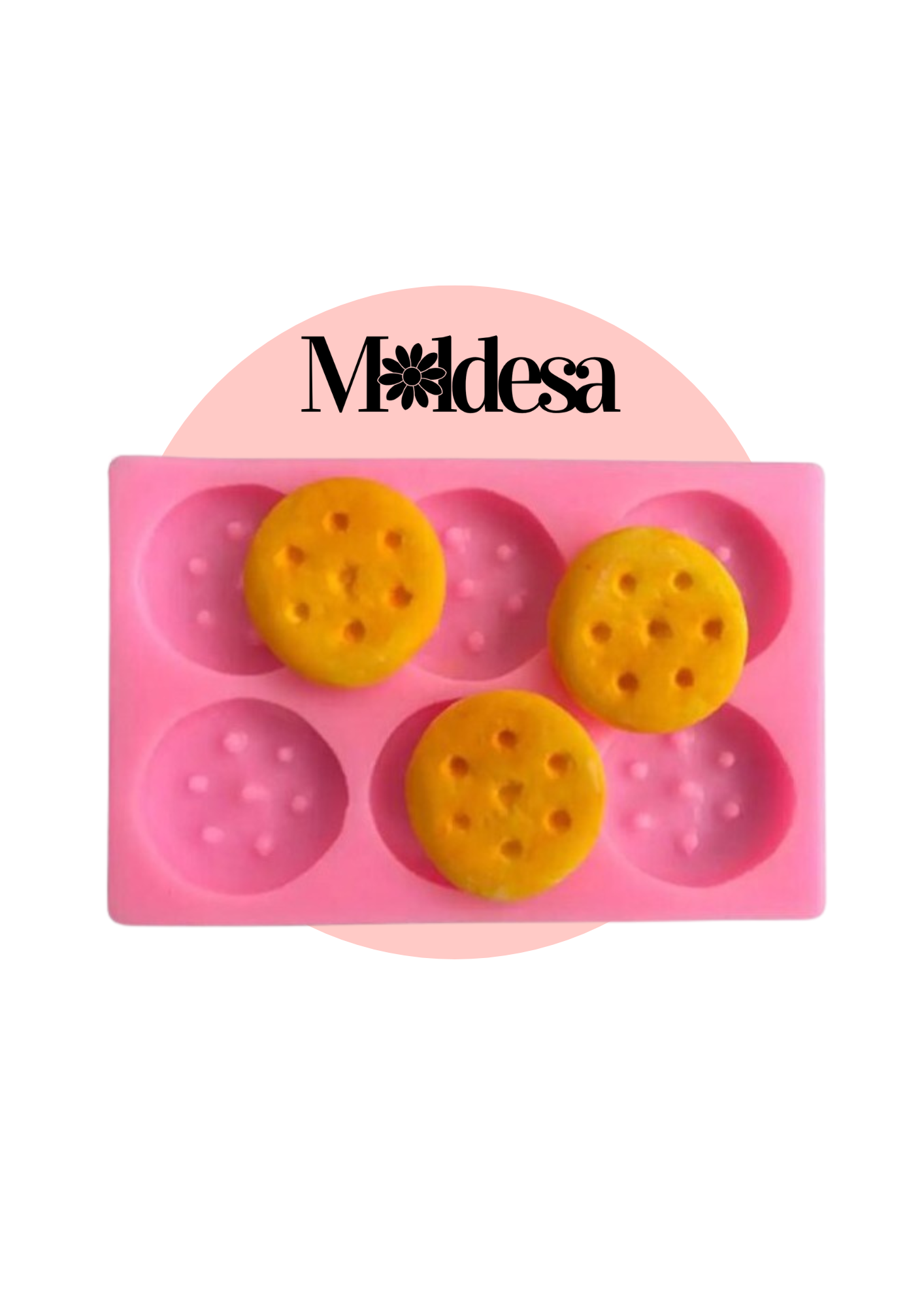 Molde de silicona para galletas redondos
