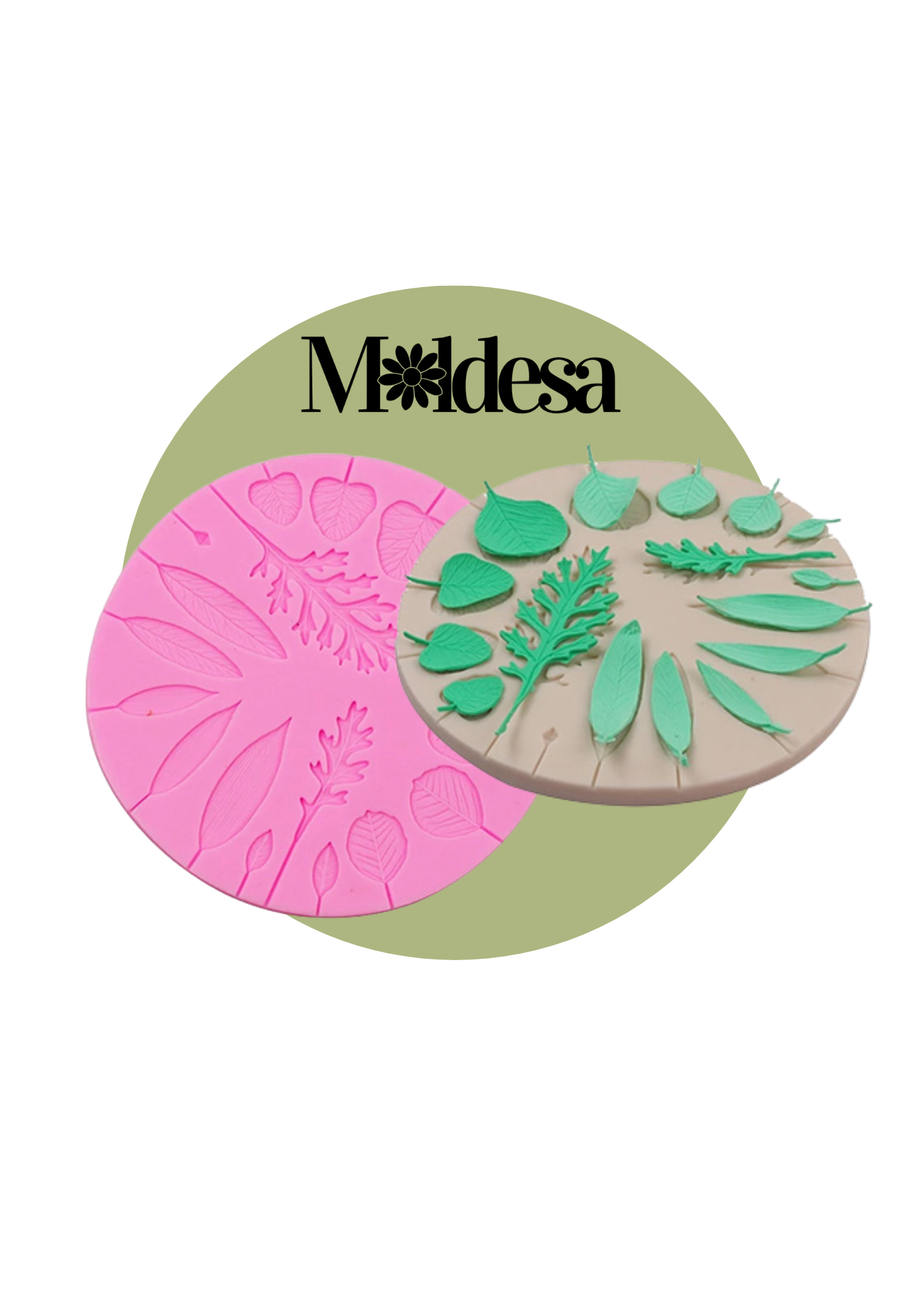 Molde de silicona de hojas