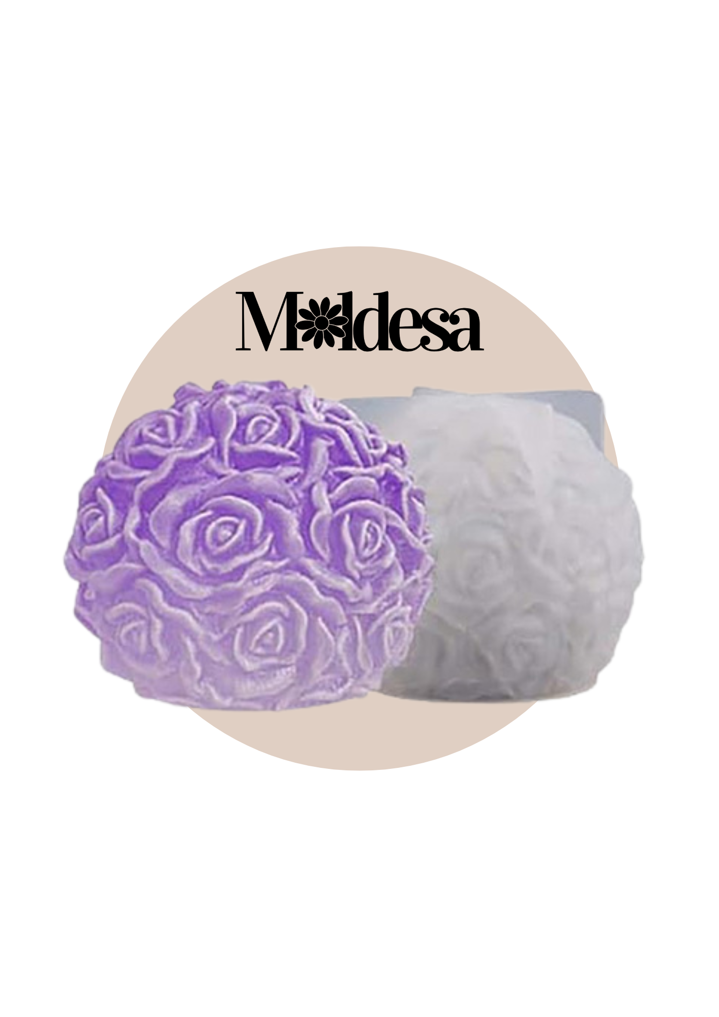 Molde de silicona de esfera de rosas N°4
