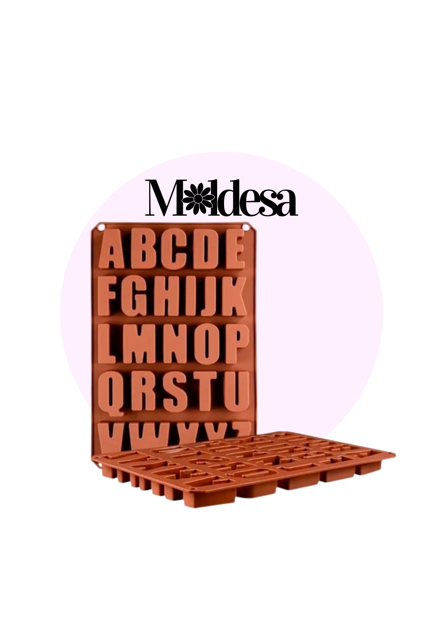 Molde de silicona con super letras mayúsculas