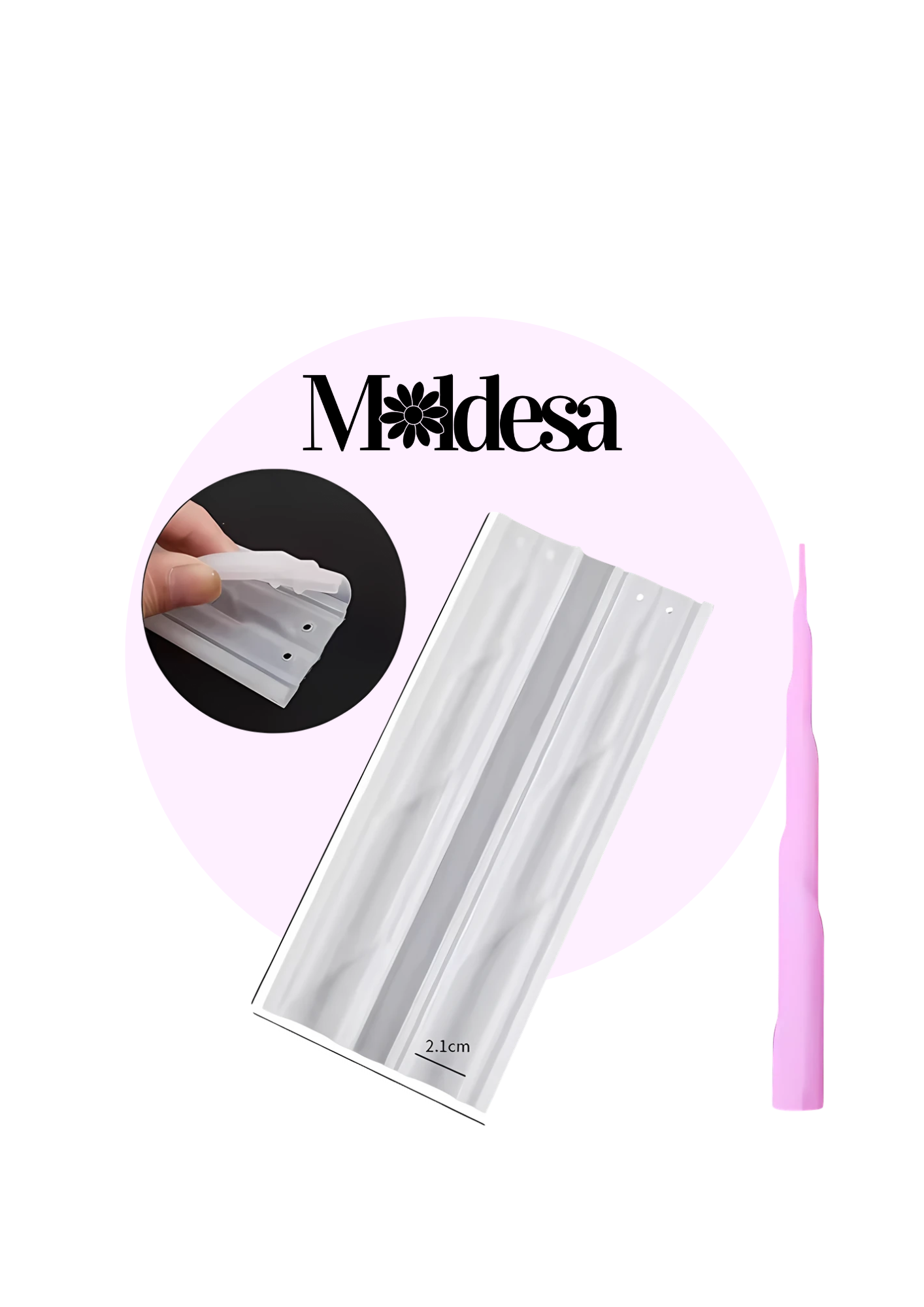 Molde de silicona para vela de decoración torneada