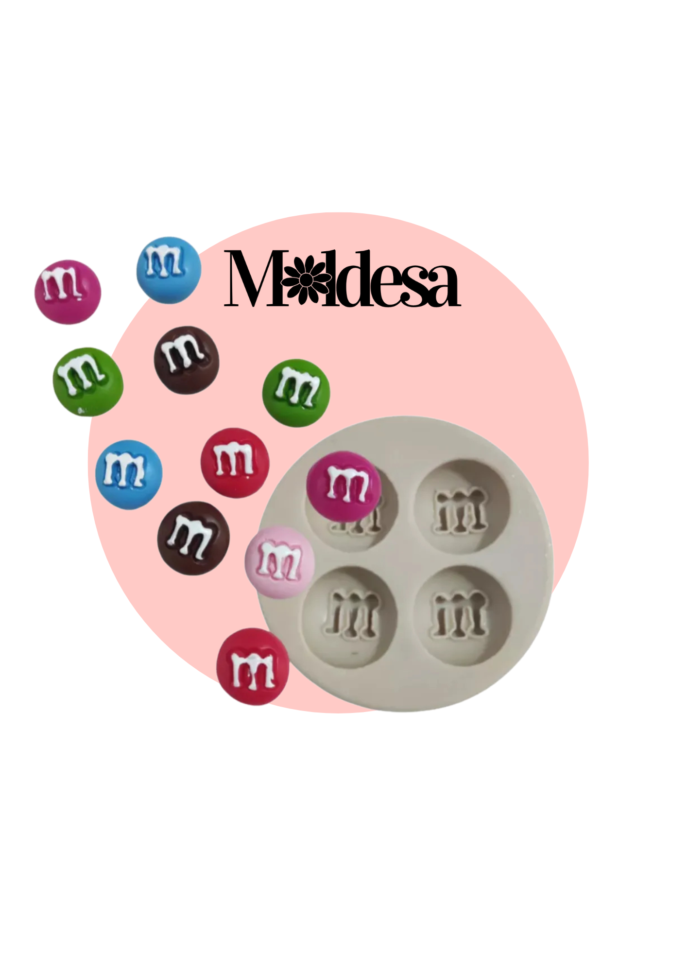 Molde de silicona 4 confites de M (MGD)
