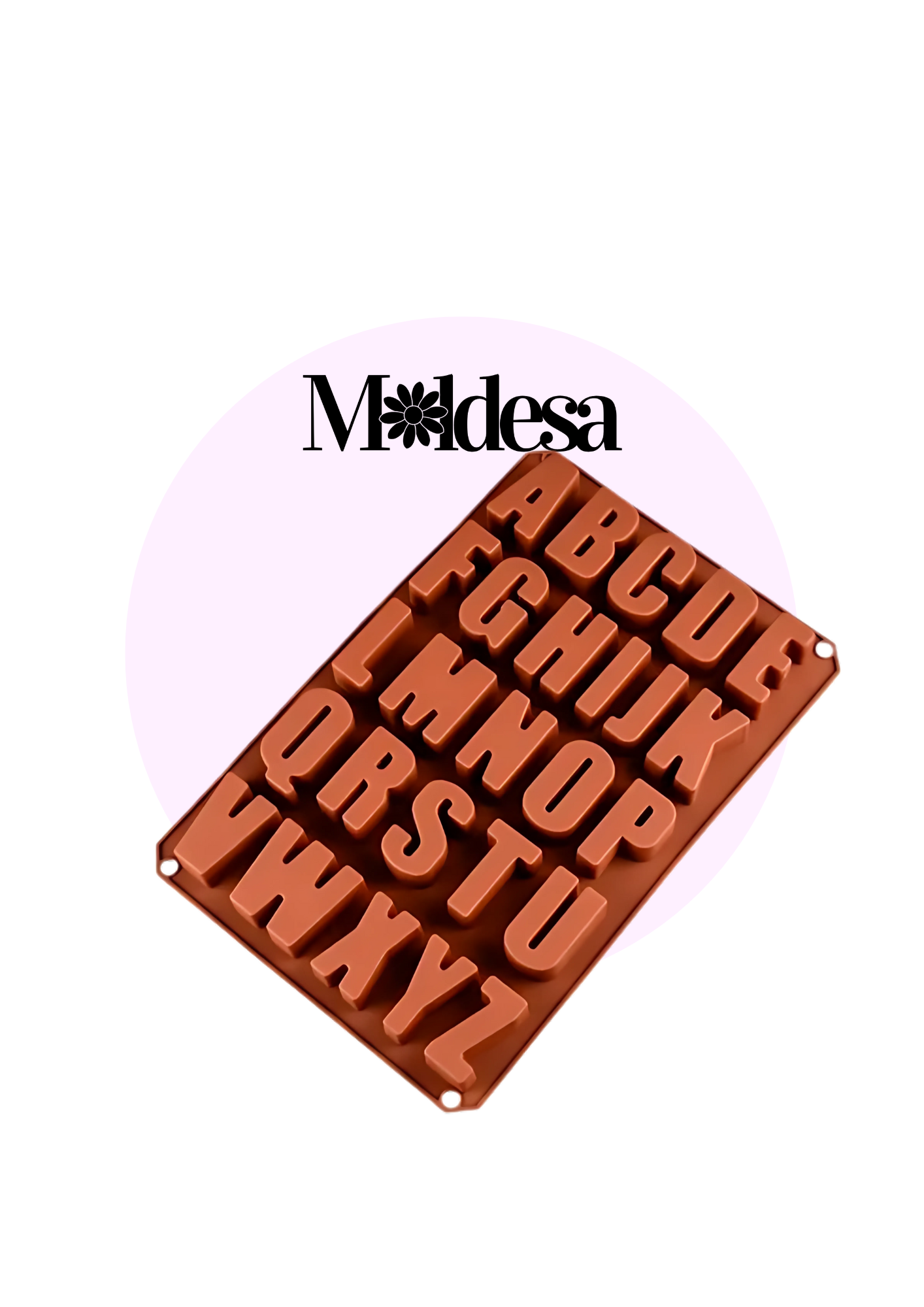 Molde de silicona con super letras mayúsculas