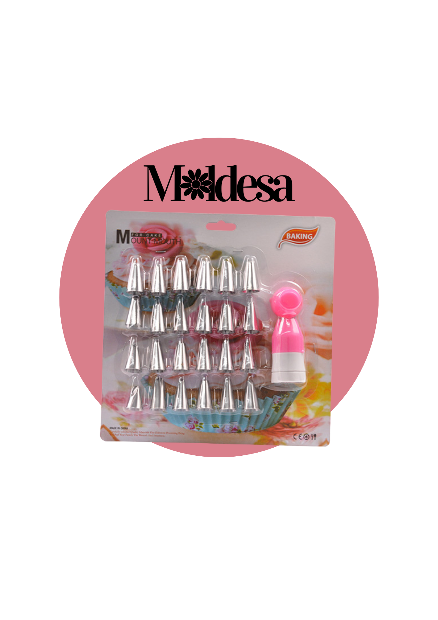 Set de 24 picos de acero + 1 adaptador