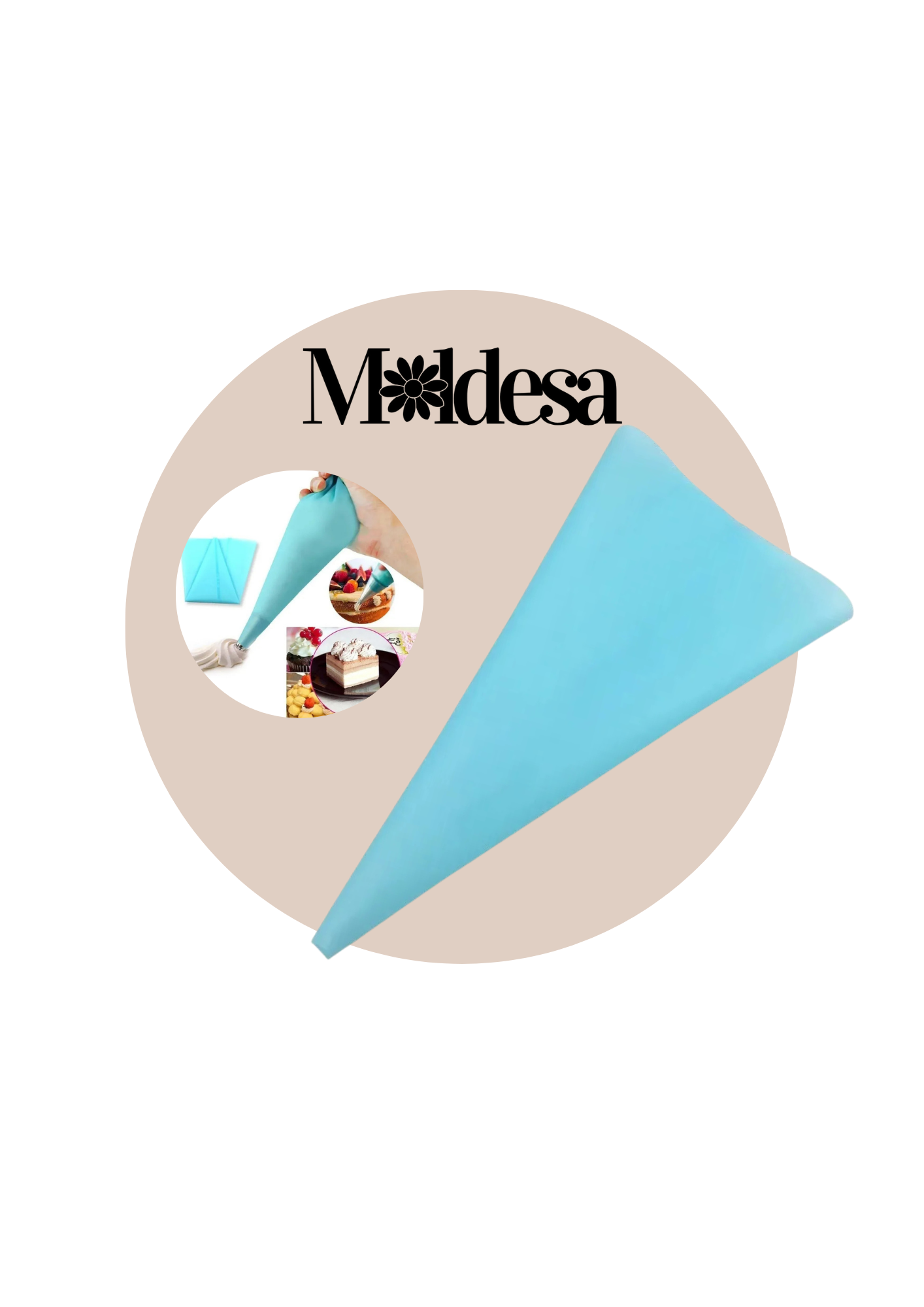 Manga pastelera de silicona