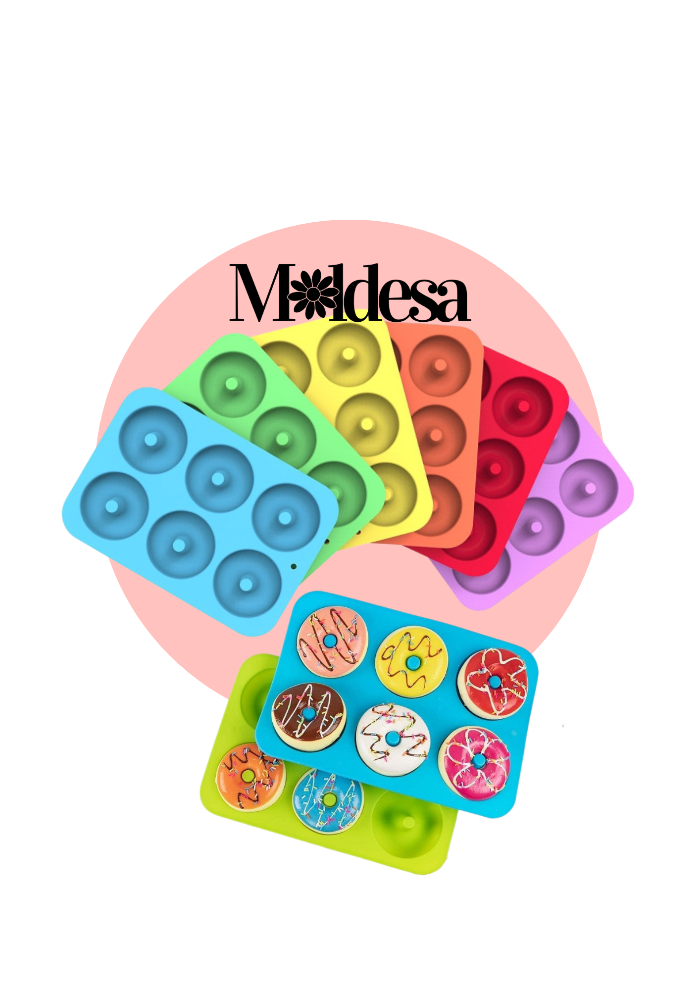 Molde de silicona para donas 
