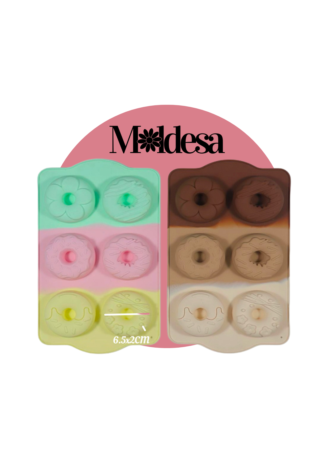 Molde para donas decoradas de silicona 