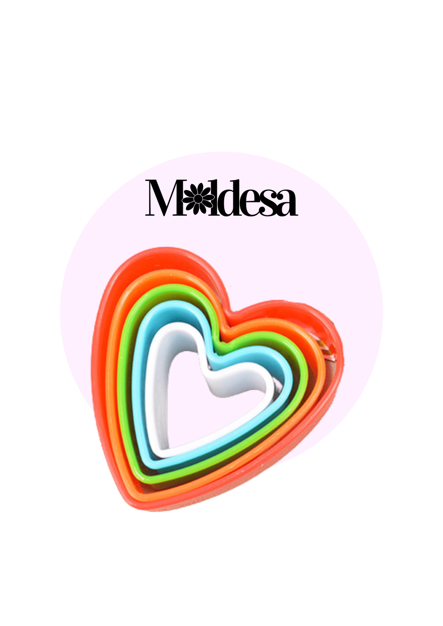 MOLDE CORTANTE 5pzs MODELO CORAZON