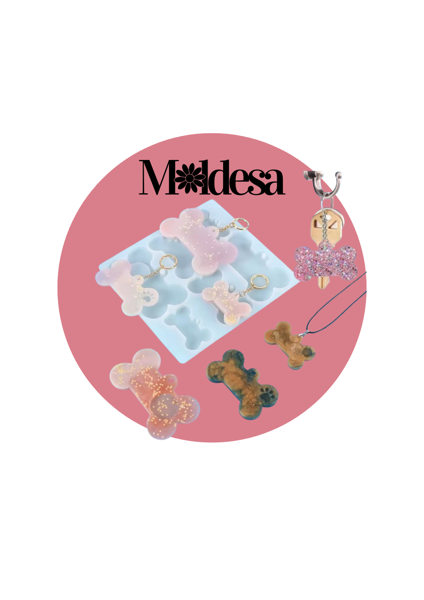 Molde de silicona huesos