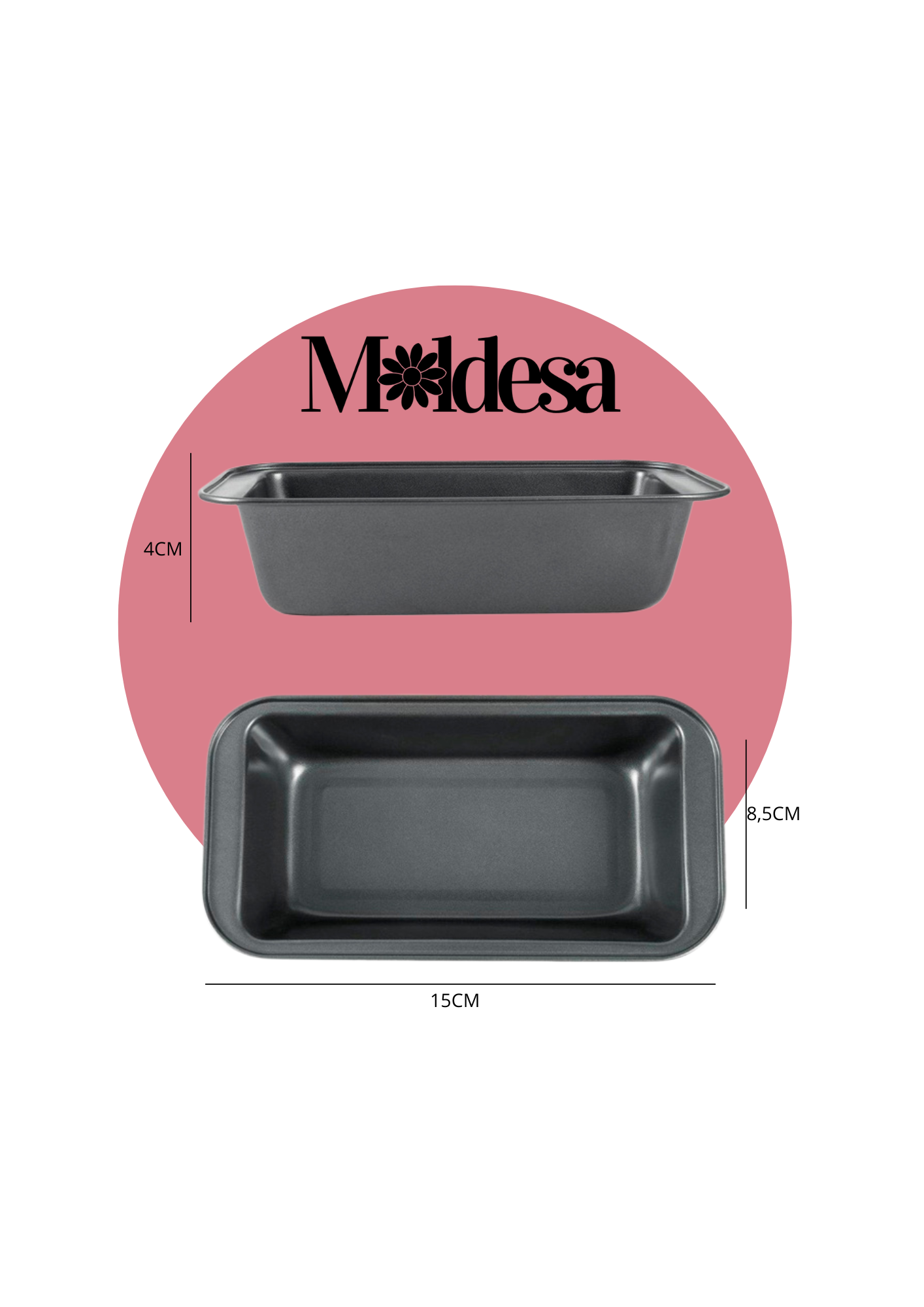 Molde antiadherente rectangular para budín ingles
