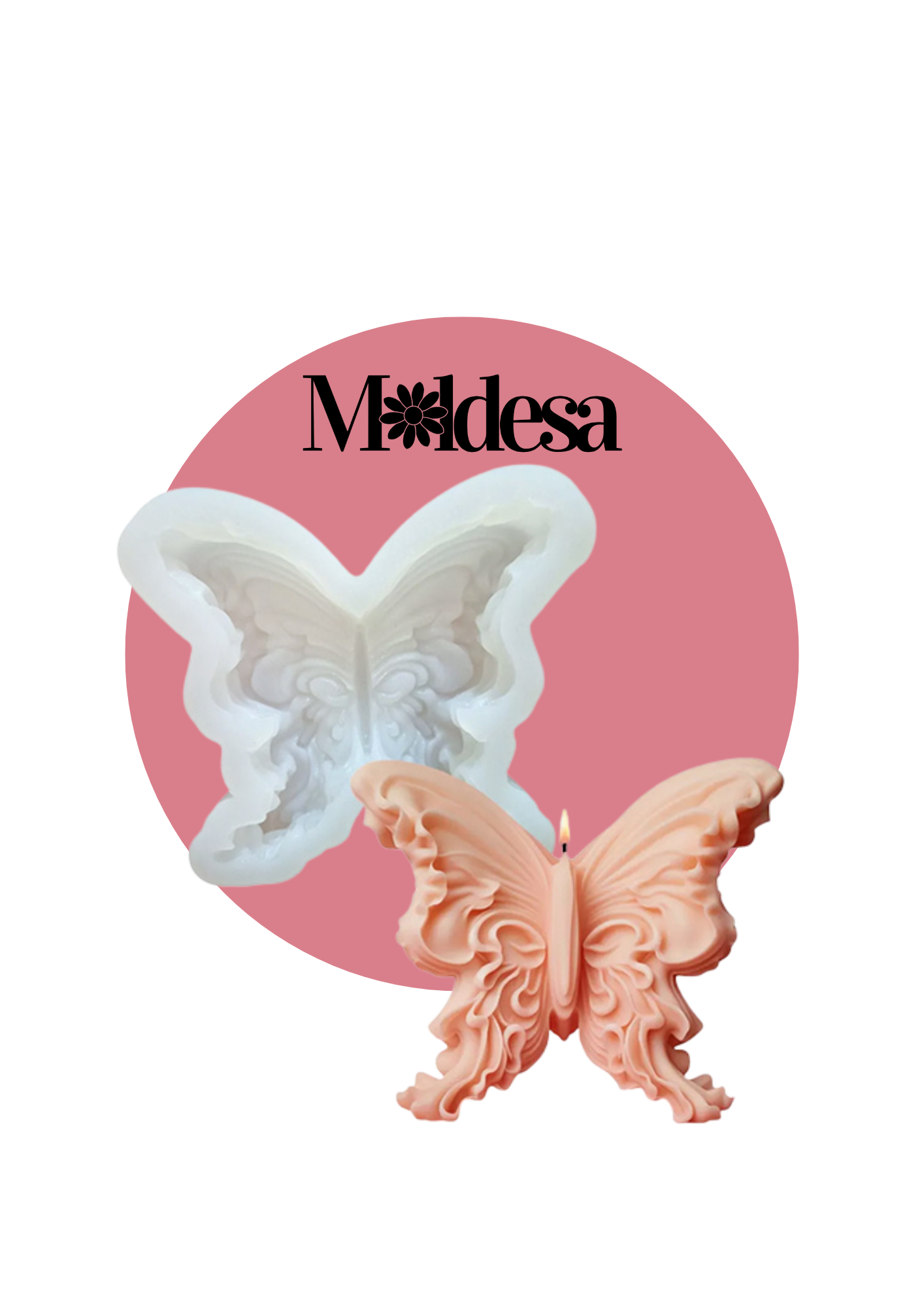 Molde de silicona mariposa ornamental