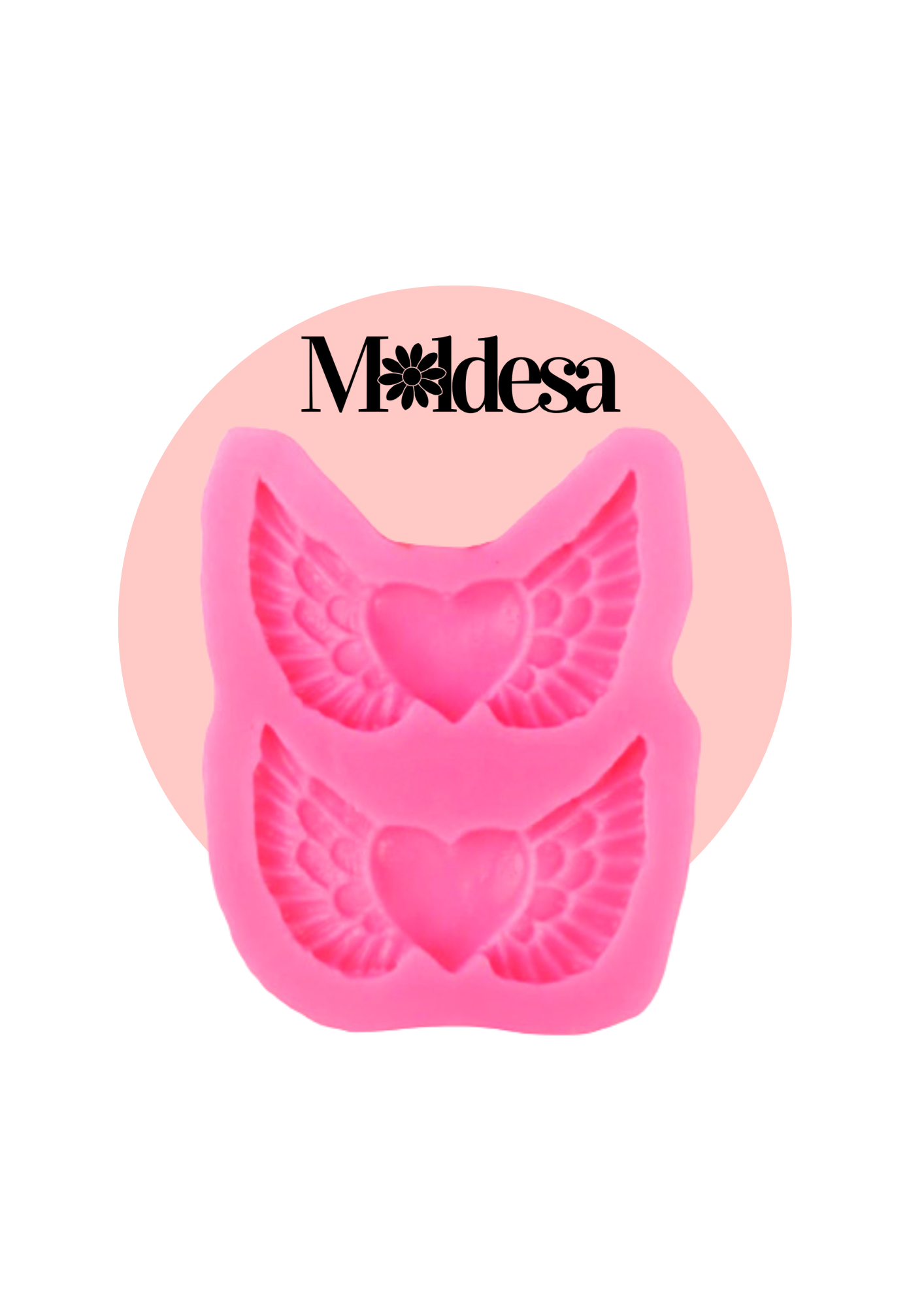 Molde de silicona alas con corazón