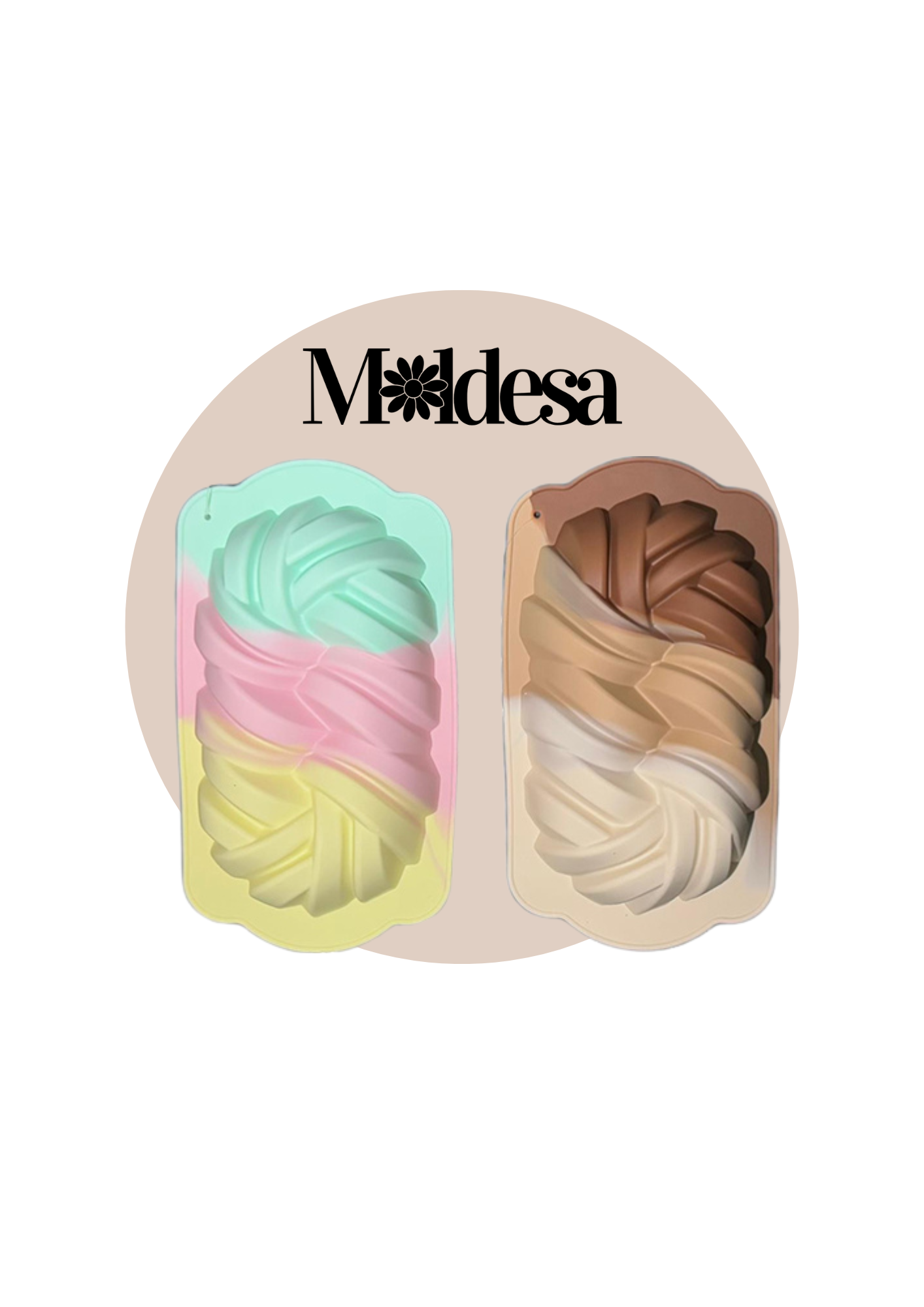 Molde de silicona para biscocho trenzado