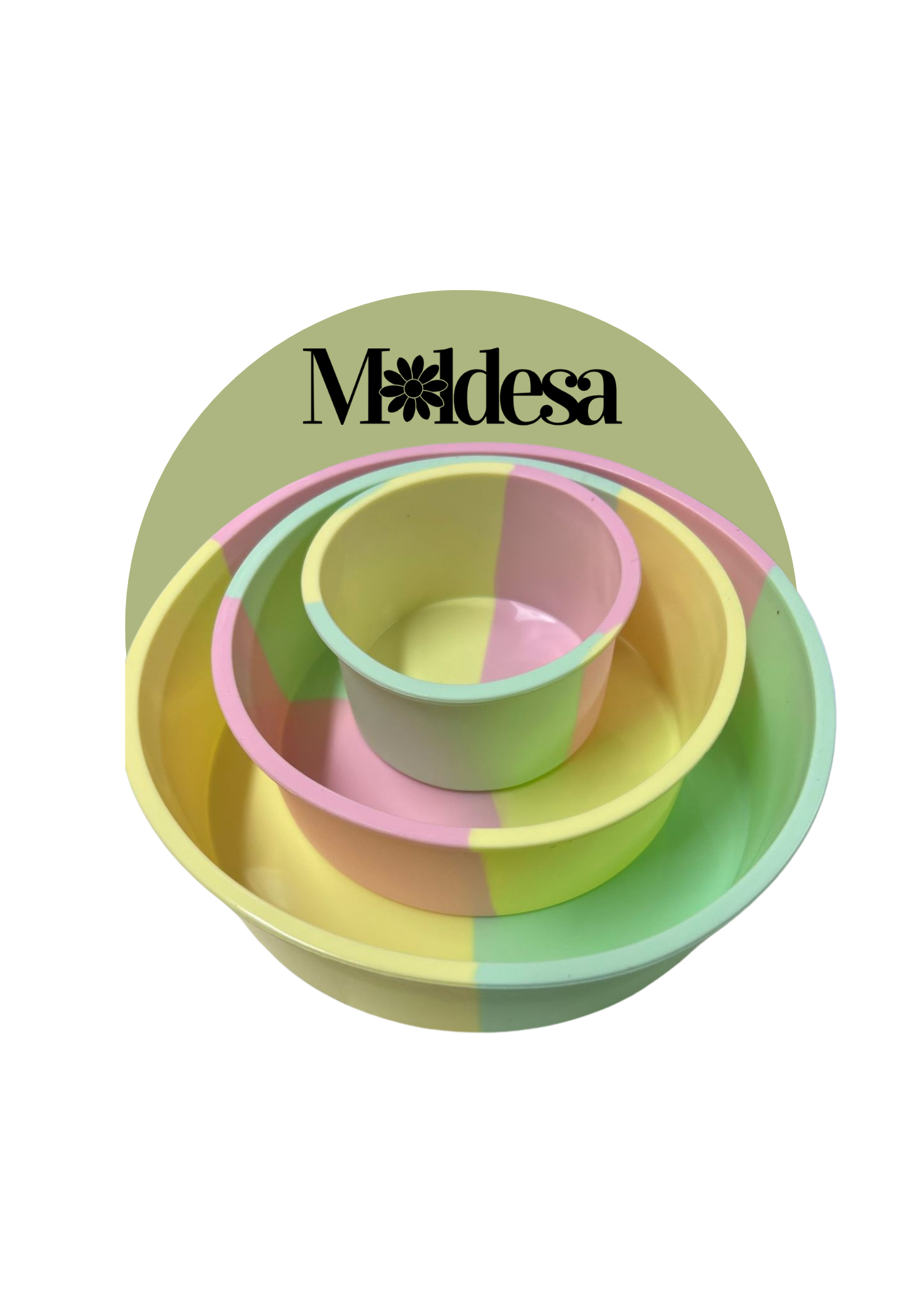 Juego de moldes de silicona multicolor