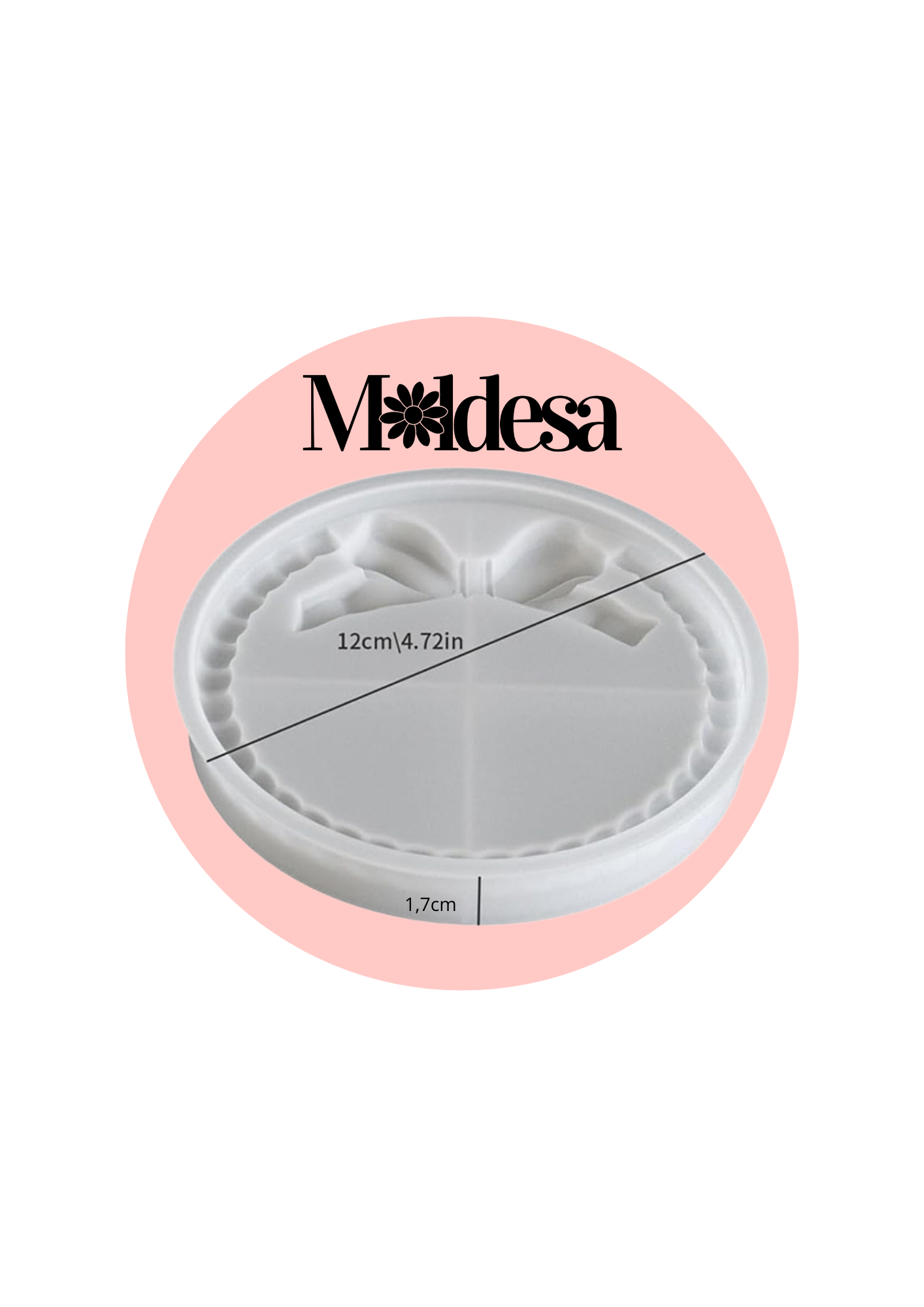 Molde de silicona plato redondo con moño