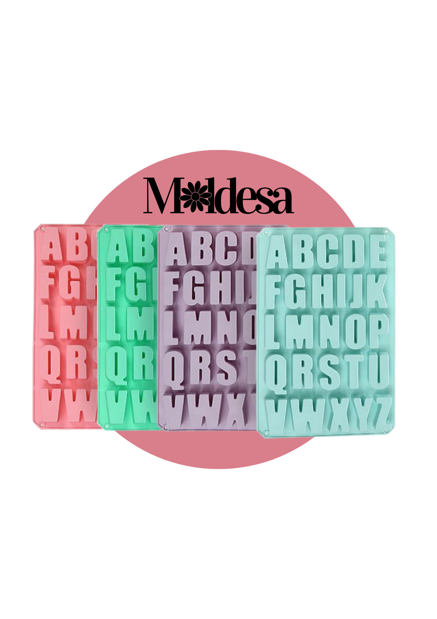 Molde de silicona abecedario mayúscula grande  
